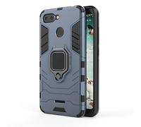 Coque Xiaomi Redmi 6, CHcase 2 en 1 Armour Style Robuste Hybrides Double Couche Armure Defender TPU + PC Case Cover avec Support Magnétique Car Mount pour Xiaomi Redmi 6 -Black Plus Gray