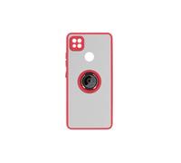Coque Xiaomi Redmi 9C avec Bague Métallique Fonction Support rouge