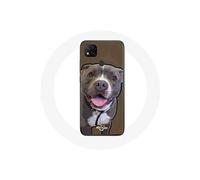 Coque Xiaomi Redmi 9C Chien Pitbull Blanc gris