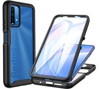Coque Xiaomi Redmi 9t / Poco M3, Antichoc Housse Avec Protection D'¿¿Cran, 360¡Ã Prot¿¿G¿¿ T¿¿L¿¿Phone Etui Double Face Case Transparent Portable Int¿¿Grale Coque Pour Redmi 9t / Poco M3 - Noir