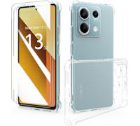 Coque Xiaomi Redmi Note 13 5g (6,67"") Transparente Tpu Souple Antichoc Bumper + 2 Verres Trempés Protecteurs Écran - Anti-Rayures & Compatible Recharge Sans Fil