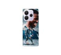 Coque Xiaomi Redmi Note 14 5G Vinicius JR Real Madrid Bleu Wallpaper