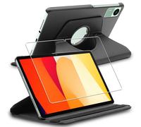 ebestStar - Coque pour Xiaomi Redmi Pad SE, Etui Rotatif 360, Housse Protection PU Cuir, Noir + Verre Trempé