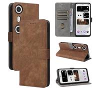 Coque XReal Beam Pro, [Technologie de Blocage RFID] Housse Portefeuille, Etui pour XReal Beam Pro avec Fonction Stand-Marron