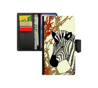 Coque zebre iPhone 7 noir et blanc femme arbre rayure dessin afrique tribal peinture mobile artiste cheval art de protection