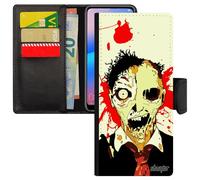 Coque zombie Galaxy A05S portefeuille porte cartes tache mort vivant aimantée eclaboussure horreur revenant Orange sang gore Samsung