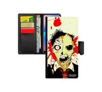 Coque zombie Samsung Note 10 simili cuir rabat portefeuille halloween mort vivant terrifiant motif horreur revenant rigide de galaxy