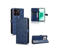 Coque ZTE Blade A55 Portefeuille Cuir PU Antichoc Bleu