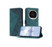 Coque ZTE Nubia Focus 2 Ultra 5G Portefeuille Cuir PU Fermoir Magnétique Vert