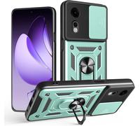 Coque Zte Nubia Neo 2 5g - Protection Caméra Coulissante, Dos Pc + Bords Tpu Renforcés (Mil¿Std 810g), Anti¿Chute 4 Coins, Anneau Rotatif 360° Aimanté Compatible Support Voiture, Vert