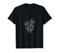 Coquelicot Fleur Ligne Art Floral Coquelicots T-Shirt Graphique avec Valeur