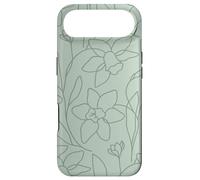 Coquelicot Flower Line Art Moderne Feuilles Boho Vert Sauge Coque pour iPhone Air