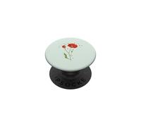 Coquelicot géométrique pétales - Motif Floral PopSockets PopGrip Adhésif