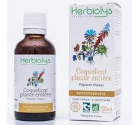 Coquelicot Plante Entière Bio - Stress Et Sommeil Teinture-Mère Papaver Rhoeas 50 Ml - Herbiolys