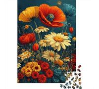 Coquelicot Puzzle 1000 Pièces Papier pour Adultes Marguerite Jeu de Puzzle 1000 Pièces Relaxation Décoration 38x26cm/1000pcs