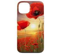 coquelicot rouge coquelicots fleurs fleur nature paysage Coque pour iPhone 13