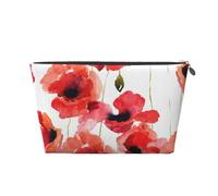 Coquelicots Aquarelle, Trousse de Toilette Trousse de Maquillage Sac à cosmétiques Trousse de Toilette de Voyage Portable