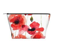 Coquelicots Aquarelle, Trousse de Toilette Trousse de Maquillage Sac à cosmétiques Trousse de Toilette de Voyage Portable