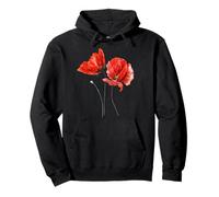 Coquelicots fleur de pavot rouge nature femmes filles hommes Sweat à Capuche