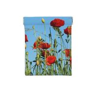 Coquelicots sur Ciel Bleu, Sac de Rangement pour Femmes, Portefeuille supérieur à Presser, Petit Porte-Monnaie, Pochette de Changement