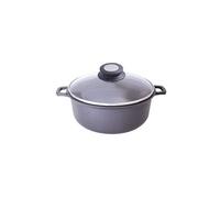 Coquelle choc extreme fonte et aluminium - Couvercle en verre - ø 24 cm