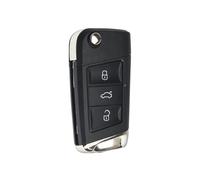 Coques de clé Coque Clé Voiture pour Golf 4 5 pour Passat B5 B6 pour Polo pour Touran pour Jetta pour Siège pour Modifié 3 Boutons Rabattable À Distance Pliant Boitier de Clef(Modified Key)