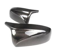 coques de rétroviseur de voiture Pour B&MW X5 X6 E70 E71 2007-2013 Fibre De Carbone/ABS 2x Couvercle De Miroir Rétroviseur Latéral De Voiture Couvercle De Coque De Remplacement(Color:Carbon Fiber Look