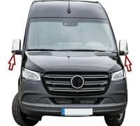 Recambo Capuchons de rétroviseur en acier inoxydable chromé pour Mercedes Sprinter W907, W910 | à partir de 2018