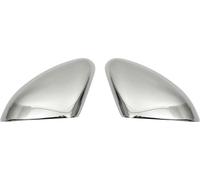 Coques de rétroviseurs Couverture de rétroviseur pour Ford Fiesta 2017-2021 Acier inoxydable Argent 2pcs