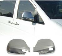 Coques de rétroviseurs Couverture de rétroviseur pour Mercedes Vito W639 2003-2010 Acier inoxydable Argent