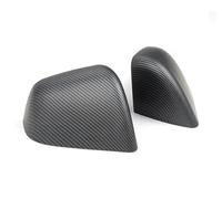 Coques latéraux voiture Coque Protection Pour Rétroviseur Extérieur Compatible Avec Pour Tesla Pour Model 3 Pour Y 2017-2025 Motif Fibre Carbone Boîtier compatible(Y Matte Carbon)