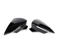 Coques latéraux voiture Coque Protection Rétroviseur En Fibre De Carbone Noire Pour Seat Pour Leon Pour Lion 5F Pour Ibiza 6F Pour KJ1 Boîtier compatible(Gloss Black)