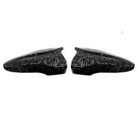Coques rétroviseur extérieur droit Pour VW Pour JETTA Pour MK6 Pour Passat Pour B7 Pour Scirocco Black Horn Carbon Add On Rearview Mirror Cap Cover(Forged Grain)