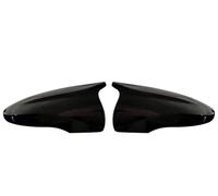 Coques rétroviseur extérieur droit Pour VW Pour JETTA Pour MK6 Pour Passat Pour B7 Pour Scirocco Black Horn Carbon Add On Rearview Mirror Cap Cover(Gloss Black)