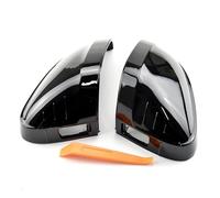 Coques Rétroviseur pour Audi pour A4 B9 2017 Et Plus pour A5/S5/RS5 2016 Et Plus pour Une Paire De Coques De Rétroviseur Noir Carbone Et Noir Brillant Voiture Rétroviseur Capuchon(with Side Assist 2)