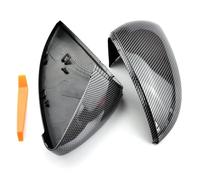 Coques Rétroviseurs Voiture Coques De Rétroviseurs pour VW pour Golf MK7 7.5 GTI 7 7R, Coque De Rétroviseur Aspect Carbone Noir Brillant Caches Rétroviseur(Noir Carbone)