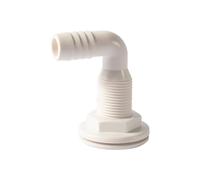 Coques traversantes coudées à 90 degrés - Connecteur de vidange marine en ABS pour bateaux, raccord résistant à la avec joint étanche et design à débit lisse, facile à monter avec écrou de