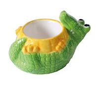 Coquetier Crockery Critters - Crocodile de Deluxebase. Coquetiers mignons en céramique en forme d'animaux pour enfants et adultes