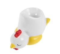 Coquetier de Pâques en Céramique Blanche, Poussin Décoratif Vintage | Support Stable Anti-basculement, Limite la Casse, pour Petit-déjeuner et Pâques, Dîner Autonome