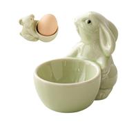 Coquetier De Pâques en Céramique De Lapin | Coquetiers en Porcelaine pour Support À Oeufs Durs Ou Mous | Décoration De Table pour Pâques