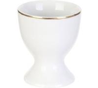 Coquetier Design "Liseré" 7cm Blanc & Or Blanc G