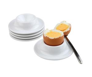 Coquetier EGGY, en mélamine, blanc, set de 4