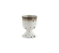 Coquetier en céramique blanc, rond, passe au lave-vaisselle - Madam Stoltz, Born - Ø6x7 cm