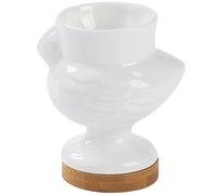 Coquetier en céramique en forme de poussin, support for œuf dur, récipient for cuisine, petit-déjeuner, banquet, œufs(White)