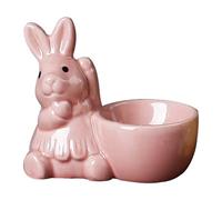 Coquetier Lapin en Céramique, Coquetiers en Porcelaine pour Support à Oeufs Durs ou Mous, Coquetier Lapin de Pâques, Coquetier Amusant pour Décoration de Table de Pâques