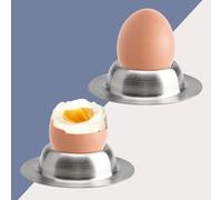Coquetier Oeuf tasses à oeufs 2, porte - gobelet à oeufs en métal pour oeufs de poulet oeufs de canard plateau à oeufs pour enfants en acier inoxydable