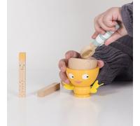Le Toy Van - Coquetiers en bois Honeybake 'Chicky' - Jeu de cuisine enfant, rose - 12x16x6,3cm