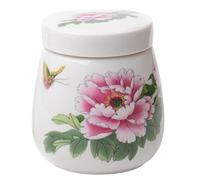 Coquetier vintage en céramique - Pocher de 220 ml avec couvercle, support de petit déjeuner durable pour cuisiner, servir des desserts, stockage du miel | Système de cuisine domestique, accessoire éta