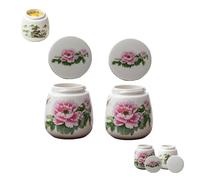 Coquetiers coquetiers cocottés avec couvercles, cuiseur à œufs à la coque vintage en céramique souple, 220 ml en porcelaine avec couvercle, ensemble de machine à œufs cuits à la vapeur pour petit