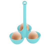 Coquetiers en Silicone - Support pour œufs durs - Résistant à la Chaleur - Cuiseur à œufs en Silicone - Cuisine créatif - avec 3 grilles - pour la Cuisson et la pochage des œufs